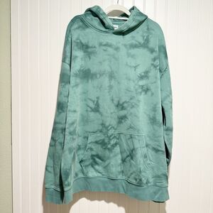 Old Navy Teal Tie Dye Hoodie Sweatshirt Mens 3X Tall